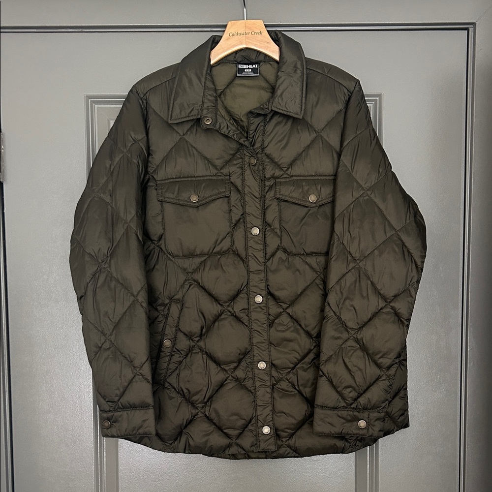 32 Degrees Olive Quilted Barn Jacket